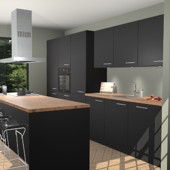 Zwarte keuken Straatsburg 51154