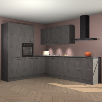 Beton antraciet keuken Parla 90893