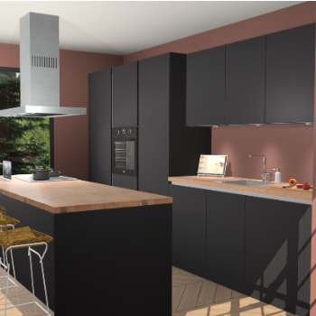 Zwarte Greeploze keuken Straatsburg 51156