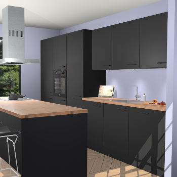 Zwarte keuken Straatsburg 51157