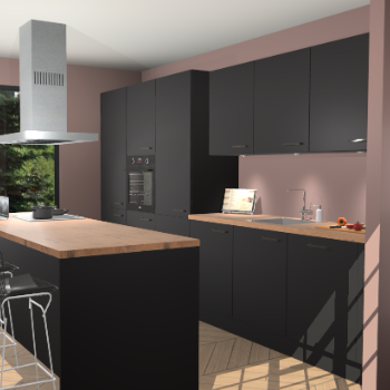 Zwarte keuken Straatsburg 51158