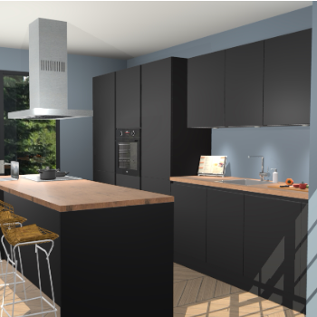 Zwarte Greeploze keuken Straatsburg 51159