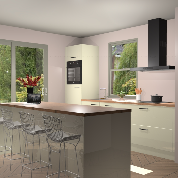 Magnolia hoogglans keuken Toulouse 52765