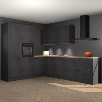 Beton zwarte keuken Parla 90899