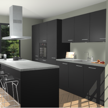 Zwarte keuken Straatsburg 51379