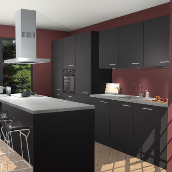 Zwarte keuken Straatsburg 51384