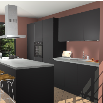 Zwarte Greeploze keuken Straatsburg 51389