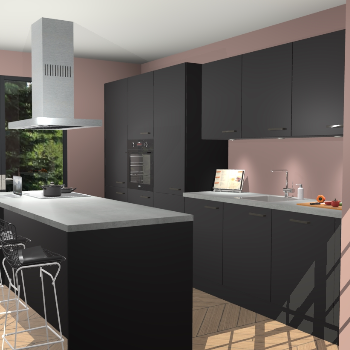 Zwarte keuken Straatsburg 51399