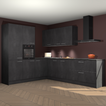 Beton zwarte keuken Parla 90910