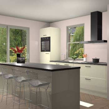 Magnolia hoogglans keuken Toulouse 52840