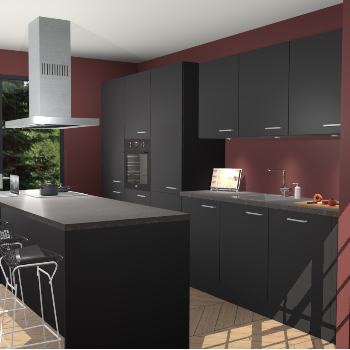 Zwarte keuken Straatsburg 51385