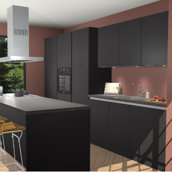 Zwarte Greeploze keuken Straatsburg 51390