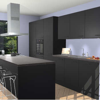 Zwarte keuken Straatsburg 51395