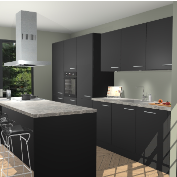 Zwarte keuken Straatsburg 51381