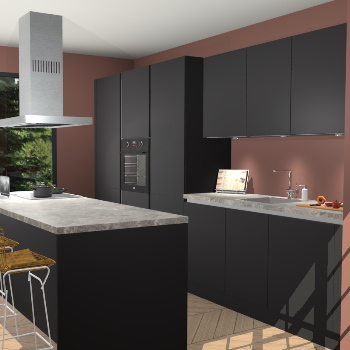 Zwarte Greeploze keuken Straatsburg 51391