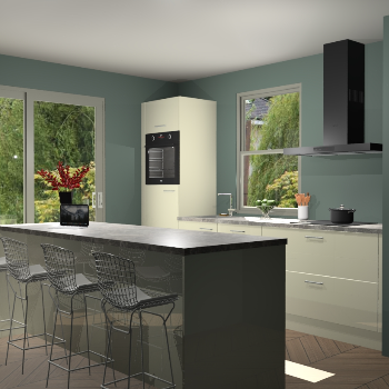 Magnolia hoogglans keuken Toulouse 52845