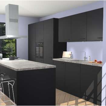 Zwarte keuken Straatsburg 51396