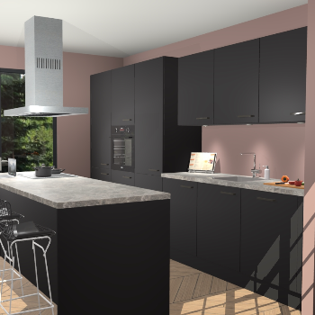 Zwarte keuken Straatsburg 51400