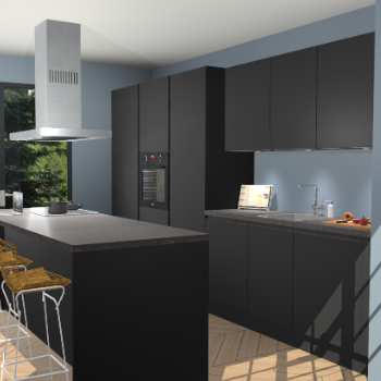 Zwarte Greeploze keuken Straatsburg 51404