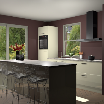 Magnolia hoogglans keuken Toulouse 52848