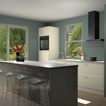 Magnolia hoogglans keuken Toulouse 52901