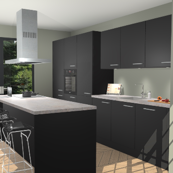 Zwarte keuken Straatsburg 51382