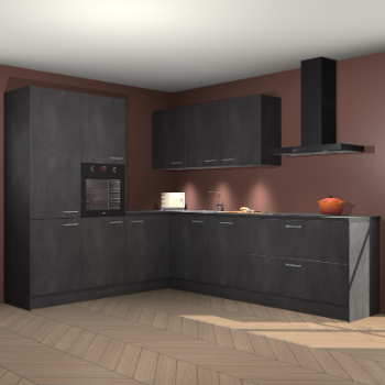Beton zwarte keuken Parla 90949