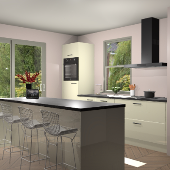 Magnolia hoogglans keuken Toulouse 52933