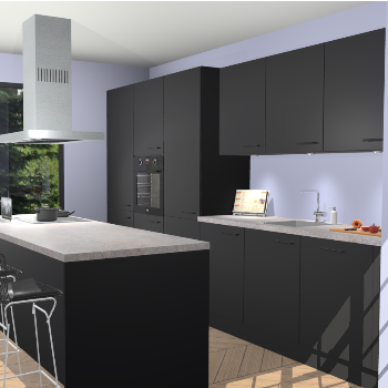 Zwarte keuken Straatsburg 51397