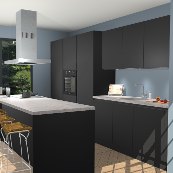 Zwarte Greeploze keuken Straatsburg 51407