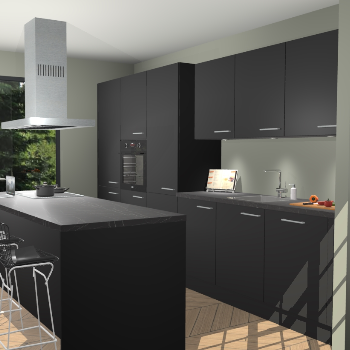 Zwarte keuken Straatsburg 51383