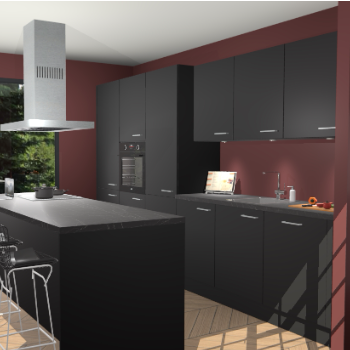 Zwarte keuken Straatsburg 51388