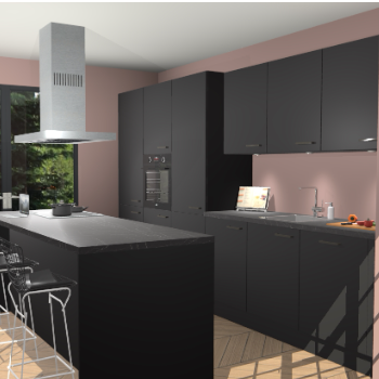 Zwarte keuken Straatsburg 51403