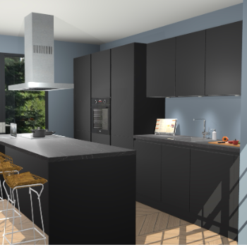 Zwarte Greeploze keuken Straatsburg 51408