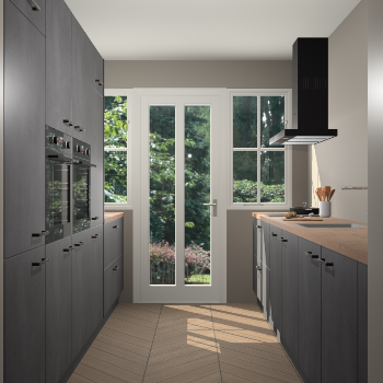 Beton Zwarte keuken Olympia 88975