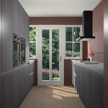 Beton Zwarte greeploze keuken Olympia 88979