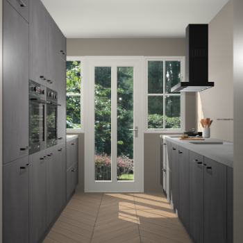 Beton Zwarte keuken Olympia 88981