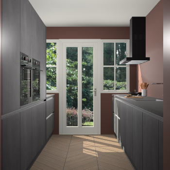 Beton Zwarte greeploze keuken Olympia 88985