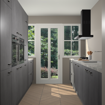 Beton Zwarte keuken Olympia 88995