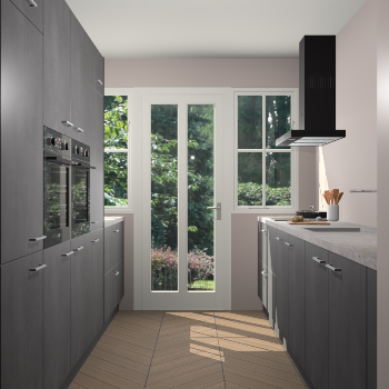 Beton Zwarte keuken Olympia 89006