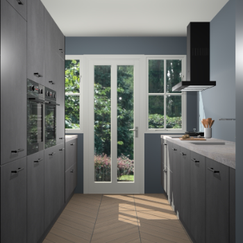 Beton Zwarte keuken Olympia 89008