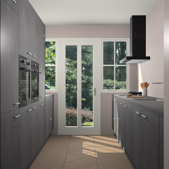 Beton Zwarte keuken Olympia 89014