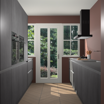 Beton Zwarte greeploze keuken Olympia 89015