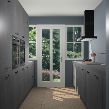 Beton Zwarte keuken Olympia 89016