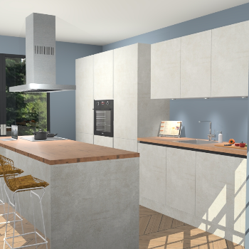 Beton Opal Greeploze keuken Straatsburg 50866