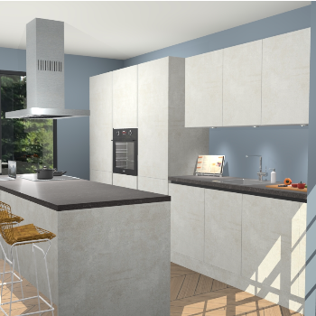 Beton Opal Greeploze keuken Straatsburg 51069