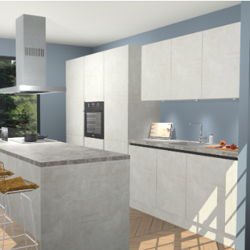 Beton Opal Greeploze keuken Straatsburg 51070