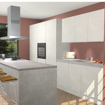 Beton Opal Greeploze keuken Straatsburg 51059