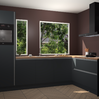 Onyxgrijze greeploze keuken Cannes 70914