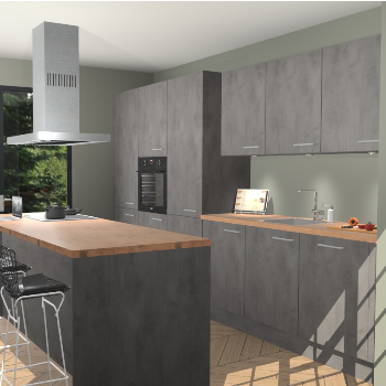 Beton Antraciet keuken Straatsburg 52138